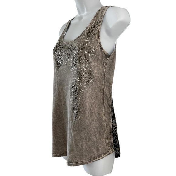 T Party Embellished Animal Print Women’s Tank Top Size Small - Picture 5 of 8